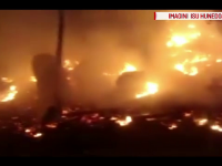 Incendiu puternic de vegetație, în judeţele Alba şi Hunedoara. Au ars peste 30 de hectare