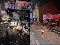 Bolid de lux rupt în două într-un accident teribil în Bistrița-Năsăud. Cine se afla la volan