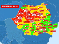 Harta zonelor roșii de Covid-19