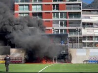 Incendiu pe stadionul din Andorra, înaintea meciului cu Anglia. Cum au încercat să stingă focul