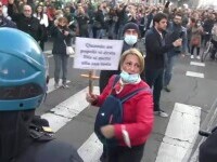 Protestele din Italia au devenit violente. Imagini cu ciocniri între manifestanți și jandarmi