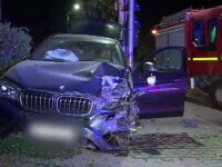 Șofer urmărit de cinci mașini de poliție, prins după ce a doborât un gard, în Târgu Mureș