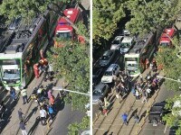 Accident grav în Capitală. Un bărbat care traversa neregulamentar a fost lovit mortal de un tramvai, pe linia 41