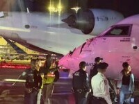 Două avioane s-au ciocnit pe un aeroport din New York. Două persoane au fost rănite. FOTO