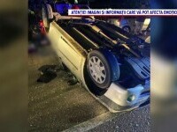 Momentul în care o fată de 15 ani a fost aruncată din mașina condusă de un șofer beat, în Neamț