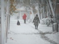 Zonele din țară unde apar ninsorile. ANM a emis și un Cod galben de ploi și vânt puternic în mai multe județe. Hartă