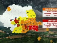 Jumătate din România, amenințată de un ciclon care aduce furtuni violente. Va ploua într-o zi cât pentru o lună întreagă