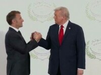 Trump și Macron, moment viral pe rețelele sociale la summitul din Egipt. Gestul care i-a amuzat pe internauți. VIDEO