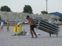 litoral, plaja, sezlong