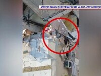 Imagine șocantă după explozia din Rahova. O victimă a făcut semn cu mâna, de sub dărâmături. VIDEO
