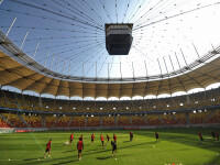 Rusinea National Arena de la meciul cu Franta, spalata azi in Champions League. Cum arata gazonul