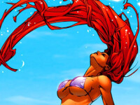 O fetita de 7 ani comenteaza benzile desenate pentru copii in care scrie: 