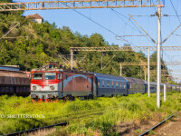 tren oprit in gara in Romania