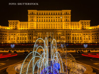 Bulevardul Unirii si Palatul Parlamentului noaptea