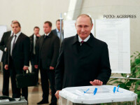Vladimir Putin voteaza la alegerile pentru Duma de stat