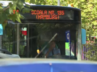 Teste cu primul autobuz şcolar din Bucureşti
