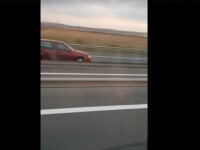 Șofer, filmat circulând pe contrasens pe audostrada Transilvania. VIDEO