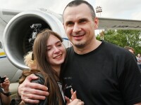 Oleg Sentsov cu fiica lui Alina