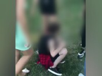 Noi imagini cu o fată de 12 ani, bătută în Târgu Jiu. Una dintre agresoare, implicată și în cazul fetei de 13 ani