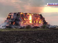 Incendiu uriaș lângă Arad. Ce s-a întâmplat