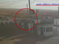 Accident într-o intersecție din Dâmbovița, filmat de camerele de supraveghere. VIDEO