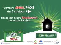(P) POD cu POD luminezi o casă - o campanie Ariel și Carrefour, în parteneriat cu ViitorPlus
