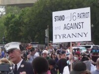 Proteste la Capitoliu. Sute de persoane s-au adunat în semn de susținere pentru cei reținuți după asaltul din ianuarie