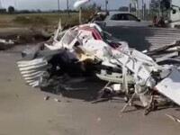 O tornadă a făcut ravagii în Italia. Șapte avioane au fost distruse. VIDEO