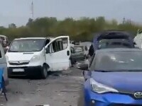 Zaporojie: Cel puţin 23 de oameni au murit, după ce un convoi de vehicule cu civili ucraineni a fost lovit de o rachetă rusă