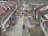 O tornadă puternică a făcut prăpăd în estul Chinei. Cel puțin 10 persoane au murit și peste o mie de case au fost avariate