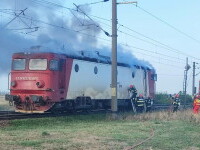 Incendiu la locomotiva unui tren de călători cu 100 de persoane, care circula pe ruta Buzău - Bucureşti Nord