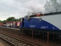 Momente de panică într-un tren pe ruta Mangalia-Craiova. 1.300 de pasageri, evacuați după ce locomotiva a luat foc în mers