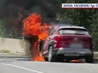 Mașină în flăcări