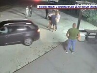 Un șofer beat și drogat a intrat cu mașina într-un grup de tineri, în Bistrița, apoi a fugit, în urma unui conflict. VIDEO