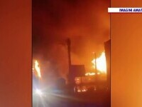 Brutărie în flăcări, în județul Gorj. Pompierii au intervenit cu şase autospeciale cu apă şi spumă