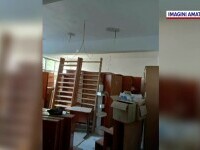 Elevi din Galați învață într-o școală aflată încă în șantier. Părinții au fost chemați la curățenie, deși primăria are bani