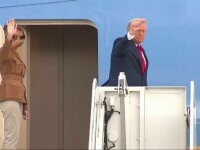 Donald și Melania Trump au părăsit Marea Britanie. Vizita istorică a președintelui SUA, în imagini. GALERIE FOTO