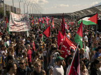 Zeci de mii de persoane au protestat în Italia față de genocidul din Fâşia Gaza. „Să blocăm totul!