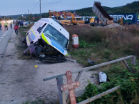 Accident grav cu duba Poliției pe un drum național din Gorj. Un agent a ajuns spital după o depășire riscantă