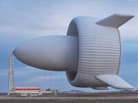 Are înălțimea unui bloc cu 13 etaje și plutește. China a lansat cea mai puternică turbină eoliană din lume