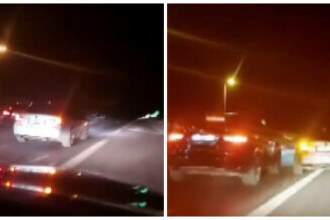Raliu ilegal pe Autostrada A4. Șoferii au blocat ambele benzi, între Constanța și Ovidiu