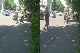 VIDEO. Bătaie între șoferi, în Pitești. Un bărbat a fost reținut