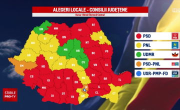 România se face din nou roșie pe hartă, după alegerile locale din 9 iunie. Cristian Pîrvulescu: ”PSD e partid dominant”