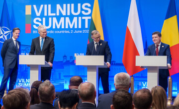 Reacția lui Nicușor Dan care a stârnit râsete și aplauze la Summitul B9 de la Vilnius: „Pentru mine e o oportunitate”