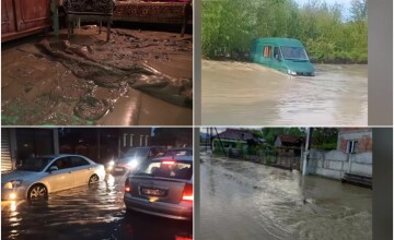 Ploile cu tunete și fulgere au făcut prăpăd în multe zone din țară. Viiturile au măturat localități din mai multe județe