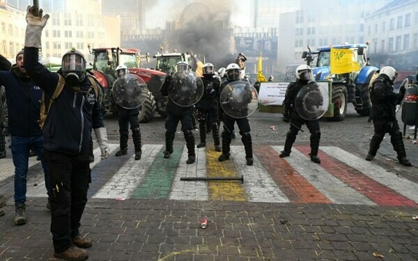 Protest violent &icirc;n Bruxelles