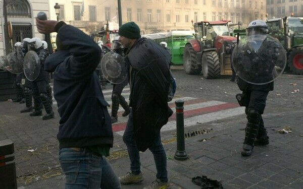 Protest violent &icirc;n Bruxelles