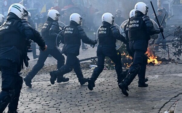 Protest violent &icirc;n Bruxelles