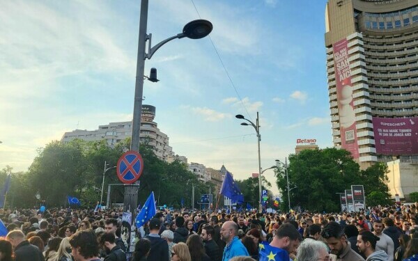 Miting proeuropean în Bucureşti Miting proeuropean în Bucureşti