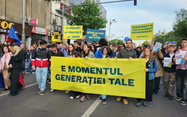 Miting proeuropean în Bucureşti Miting proeuropean în Bucureşti